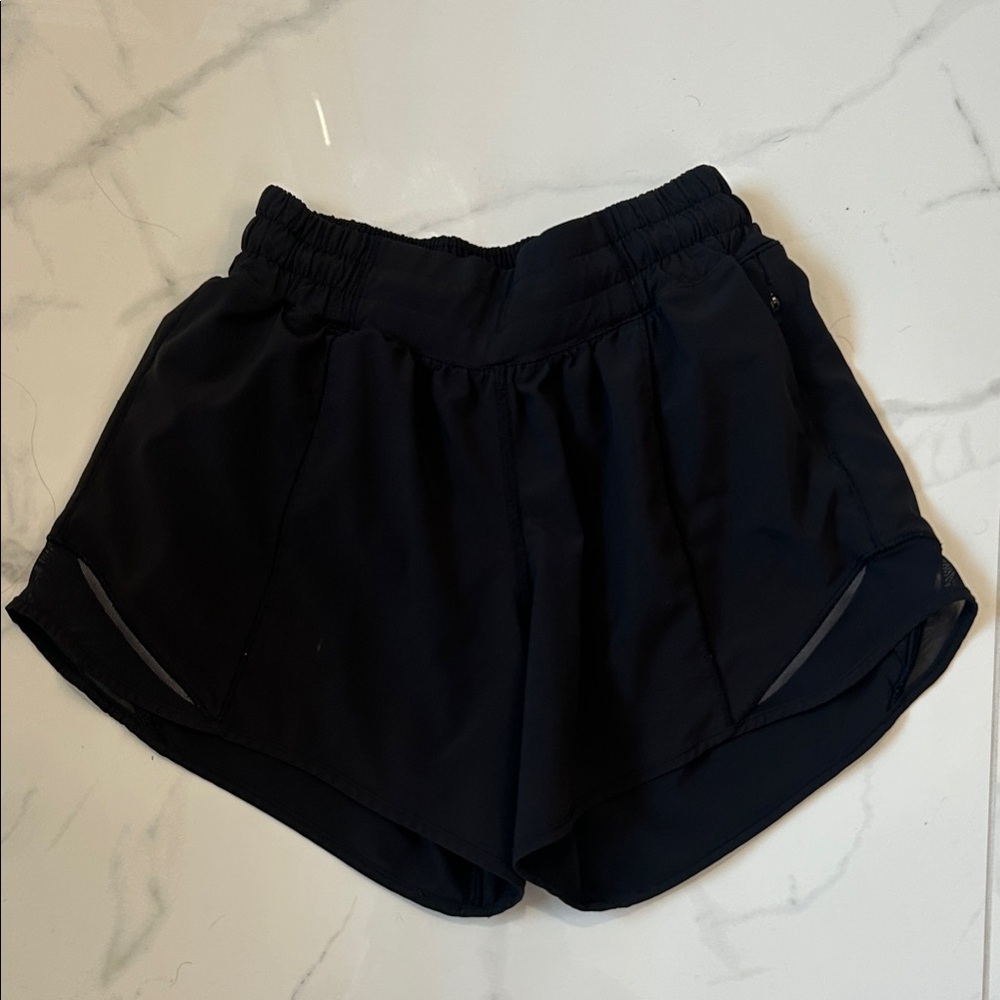 Women's Black Athletic Running Shorts